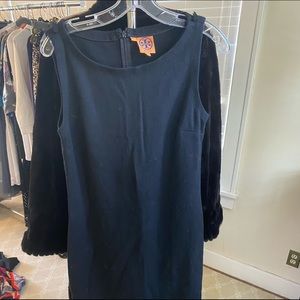 TORY BURCH BLACK WOOL WORK DRESS SIZE SMALL